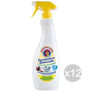 Set 12 CHANTE CLAIR Sgrassatore 625 Spray Limone Detersivi E Pulizia Della Casa