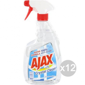 Set 12 AJAX Spray Vetri Crystal Clean Ml 750 Detersivi E Pulizia Della Casa