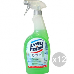 Set 12 LYSOFORM Spray Ml 750 Tutto In 1 Detergente/Dis Detersivi E Pulizia Della Casa