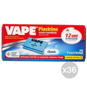 Set 36 VAPE Piastrine Zanzare X30 2207447 Mat Repellente Insetticida