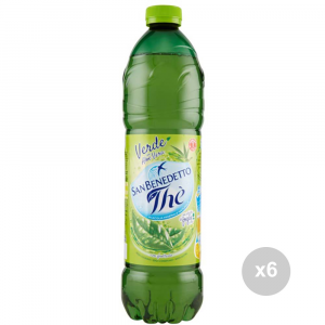 Set 6 SAN BENEDETTO The in bottiglia verde lt 1. 5 bevanda analcolica per feste