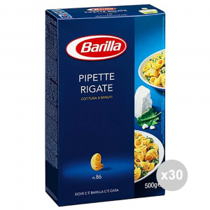 Set 30 BARILLA Semola 86 pipette rigate gr500 pasta italiana