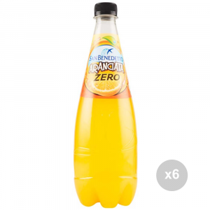 Set 6 SAN BENEDETTO Zero arancia ml 750 bottiglia bevanda analcolica per feste