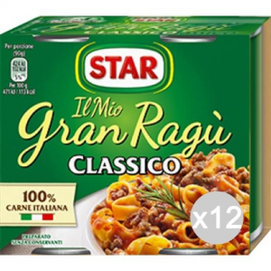 Set 12 STAR Sugo Gran Ragu 180X2 Carne Condimento Per Pasta