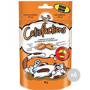 Set 6 CATISFACTION Croccantini gr 60 pollo cibo per gatti