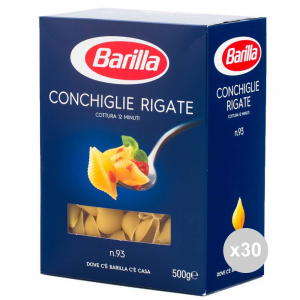Set 30 BARILLA Semola 93 conchiglie rigate gr500 pasta italiana