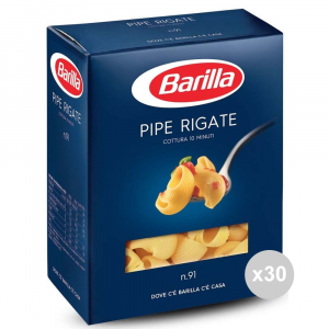 Set 30 BARILLA Semola 91 pipe rigate gr500 pasta italiana