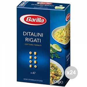 Set 24 BARILLA Semola 47 ditalini rigati gr500 pasta italiana