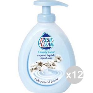Set 12 FRESH & CLEAN Fresh Clean Sap. Liquido Latte-Fiori Cotone 300 Cura E Pulizia Del Corpo