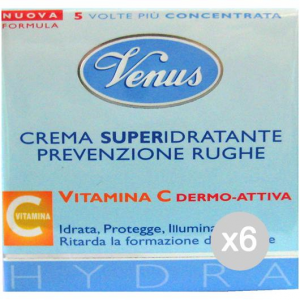 Set 6 VENUS Crema Super Idratante Prevenzione Rughe Vitamina C Cura E Pulizia Del Viso