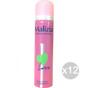 Set 12 MALIZIA Deodorante Spray 75 Body Love Cura E Igiene Del Corpo