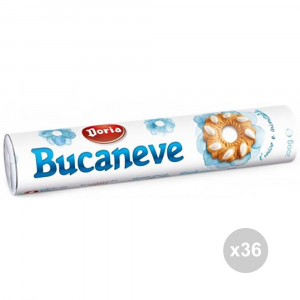 Set 36 DORIA Biscotti bucaneve tubo gr 200 snack dolce