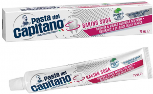 Set 12 CAPITANO Baking Soda Dentifricio con Bicarbonato di Sodio 75 Ml Igiene E Cura Dei Denti