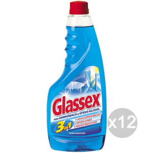 Set 12 GLASSEX Blu' Ricarica Ml 500 Multiuso Detersivi E Pulizia Della Casa