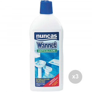 Set 3 NUNCAS Wannet anticalcare ml 500 bagni docce prodotto per la pulizia della casa