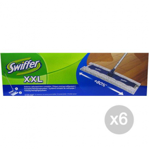 Set 6 SWIFFER Panno Completo Maxi Xxl Kit Sistem Attrezzo Pulizia Della Casa