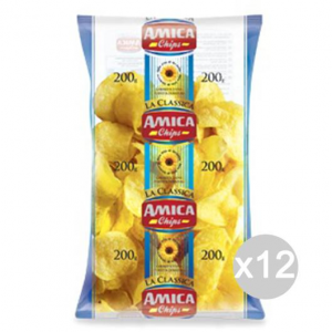 Set 12 AMICA Chips Patatine Gr 200 Classica Snack E Merenda Salata