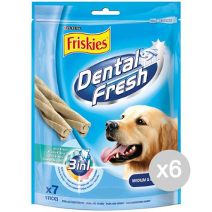Set 6 FRISKIES Dental Fresh Grande Gr 180 Snack Articolo Per Cani