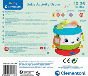 Clementoni - Activity Baby Drum, Tamburo Elettronico