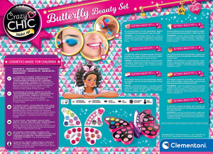 Clementoni - Crazy Chic Butterfly Beauty Set 3 in 1