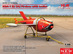 1/48 KDA-1 (Q-2A) Firebee with trailer (1 airplane and trailer)