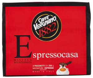 Caffè macinato Espresso Casa in pacchetto 500g (250g x2) - Caffè Vergnano