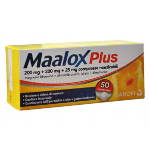 MAALOX PLUS 50CPR MAST      
