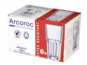 ARC Confezione 6 Bicchieri In Vetro Trasparente Granity Cl31 Calici Vino