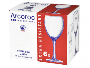 ARC Confezione 6 Calici In Vetro Princesa Cl31 Calici Vino Arredo Tavola
