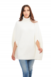 Cape With Turtleneck Collar