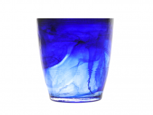 H&H Set 6 Bicchieri In Vetro Alabastro Cobalto Cl23 Arredo Tavola