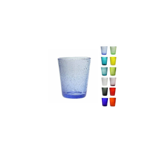 HOME Confezione 12 Bicchieri In Vetro Giada New Color Cl28 Arredo Tavola