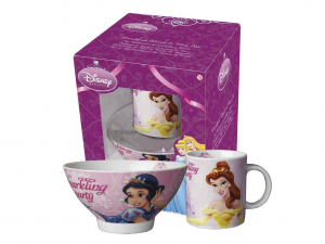 HOME Set Scodel Mug Disney Princess Preparazione Colazione Arredo Tavola