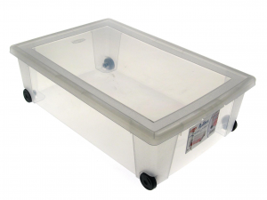 STEFANPLAST Scatola Multiusi Rollbox Trasparente Con Ruote 59x39x18,5