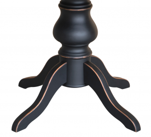 Tavolo bicolore nero opaco e ciliegio diametro 120 cm
