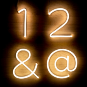Numeri e Simboli Led Neon Art
