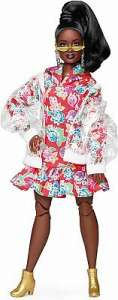 Barbie Bmr1959 Bambola Afroamericana Snodata Con Vestito Floreale Ght93