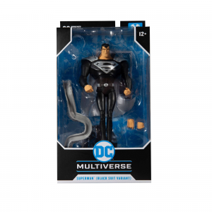 DC Multiverse: SUPERMAN BLACK SUIT VARIANT (Animated Series) by McFarlane Toys