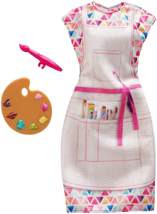 Mattel F Barbie:Vestito Carriera Pittrice Abito Beige Multicolor