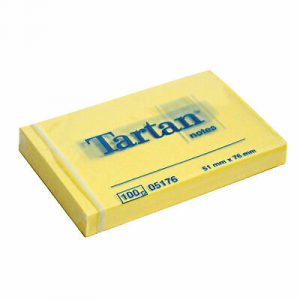 Blocco Tartan (Tm) 5176 Giallo 51X76Mm 100Fg 63Gr Cf 12 Pz