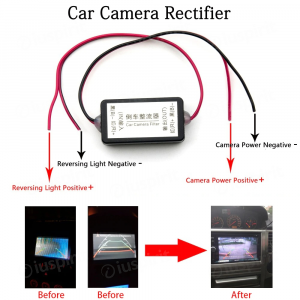Relè raddrizzatore di immagine per telecamera vista posteriore, raddrizzatore filtro del condensatore di potenza 12V per la telecamera di retromarcia