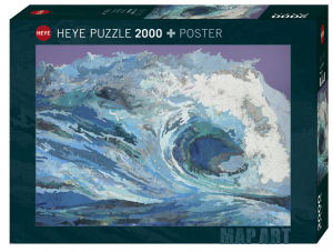 Heye 29872 -Map Art puzzle 2000 pz Map Wave