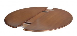 Runder Tisch 'Stub' - ausziehbar - Naturholzfarbige Tischplatte