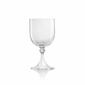 Red Wine Glass 3/62 Twisted Transparent