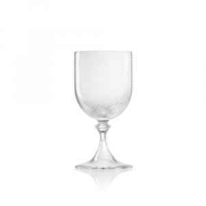 White Wine Glass 3/62 Twisted Transparent