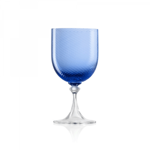 Water Glass 3/62 Twisted Blue