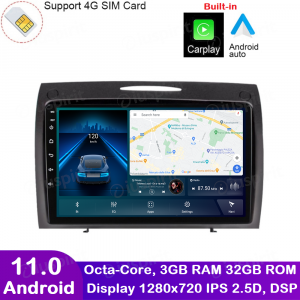 ANDROID autoradio navigatore per Mercedes Classe SLK R171 Mercedes W171 CarPlay Android Auto GPS USB WI-FI Bluetooth 4G LTE