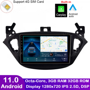 ANDROID autoradio navigatore per Opel Corsa E 2014-2018 Opel Adam 2013-2016 CarPlay Android Auto GPS USB WI-FI Bluetooth 4G LTE