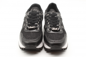 Liu Jo Sneakers nere in mesh lamé