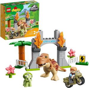 Lego DUPLO Jurassic World 10939 Fuga del T Rex e Del Triceratopo